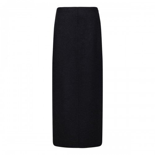 Virgin wool midi skirt
