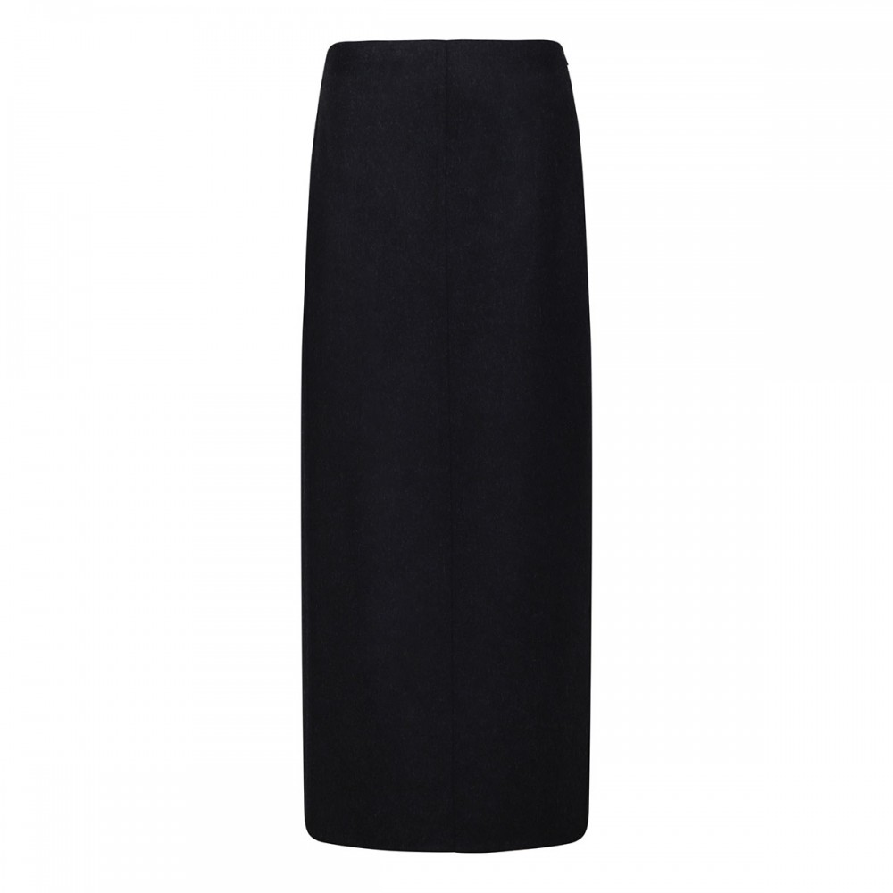 Virgin wool midi skirt