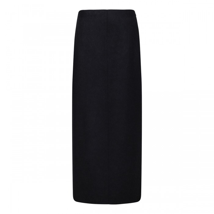 Virgin wool midi skirt