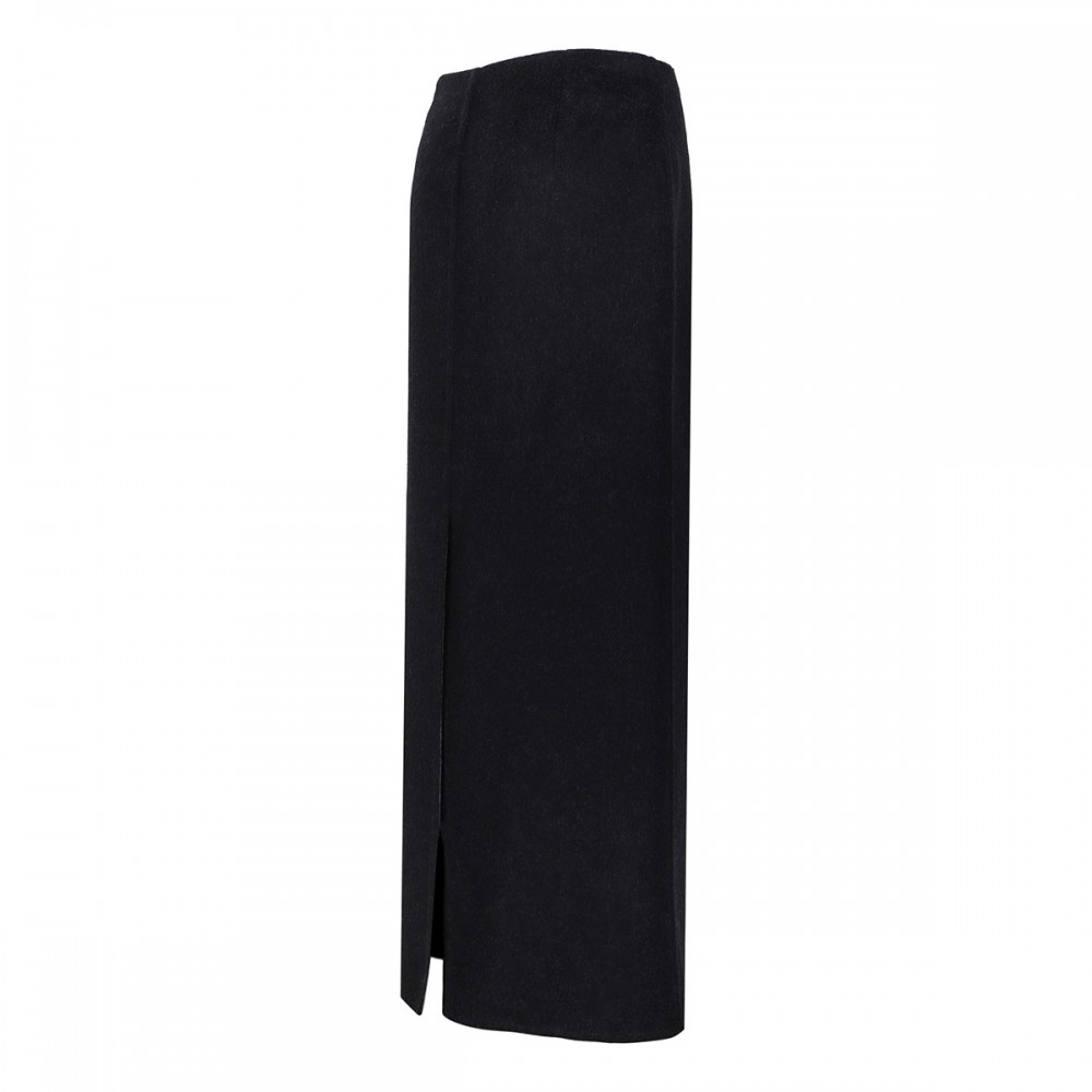 Virgin wool midi skirt