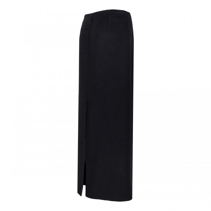 Virgin wool midi skirt