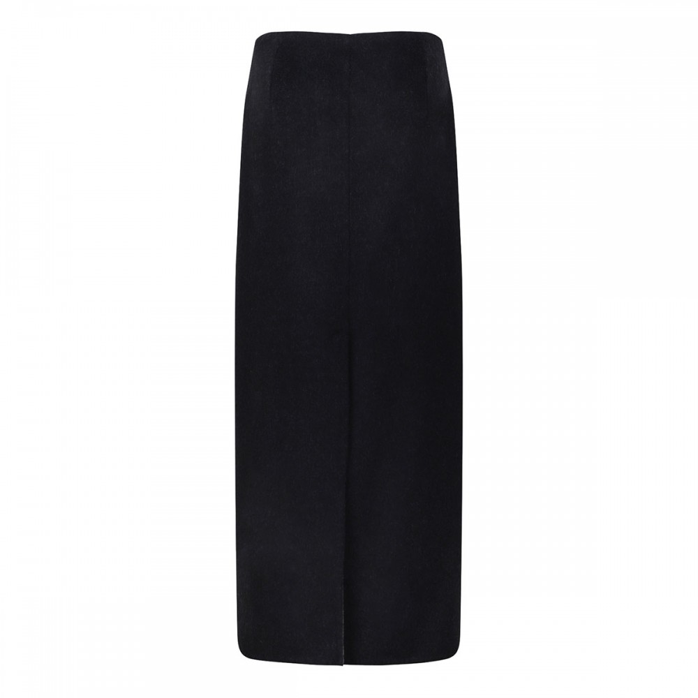 Virgin wool midi skirt