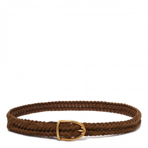 Woven suede belt