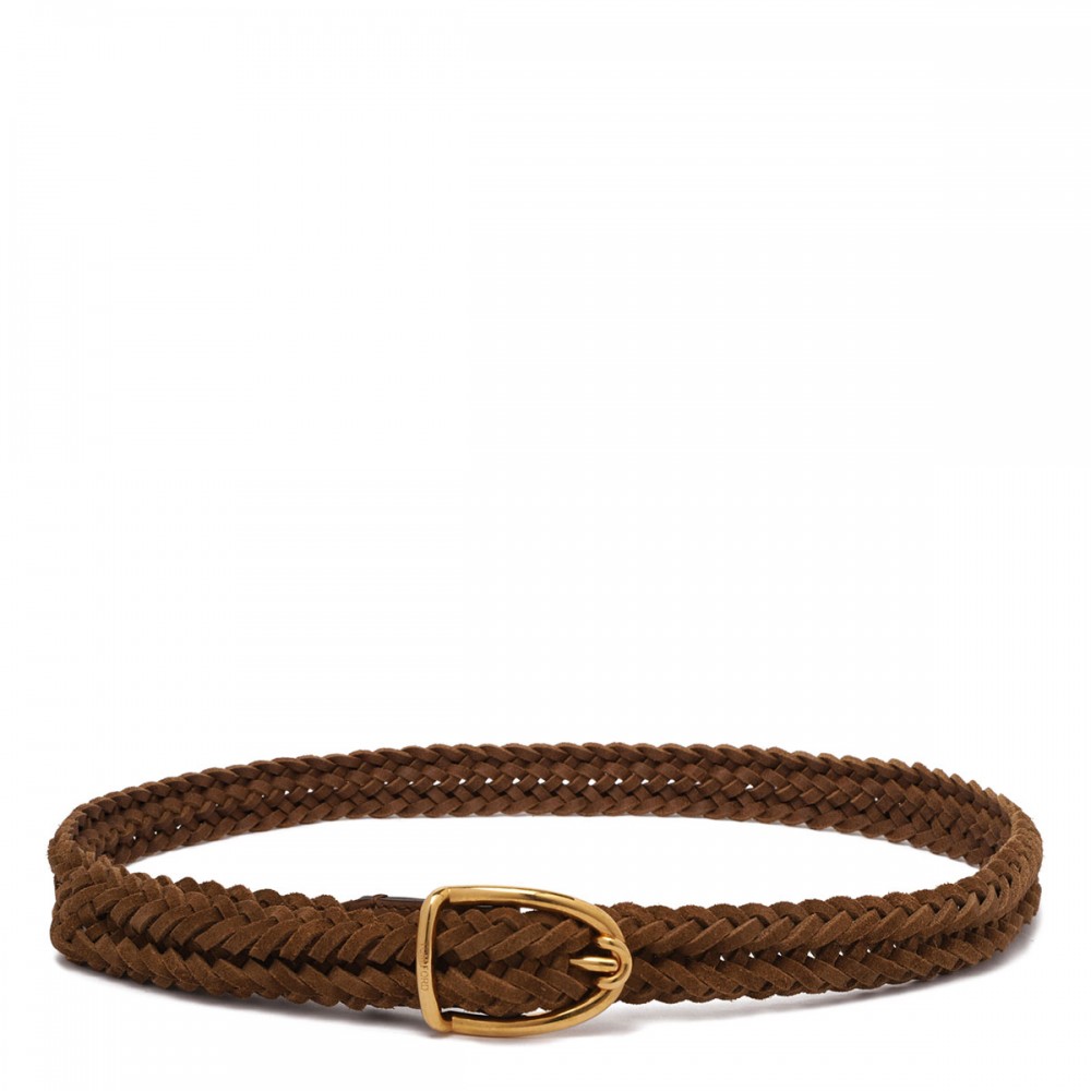 Woven suede belt