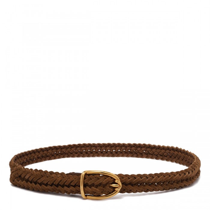 Woven suede belt
