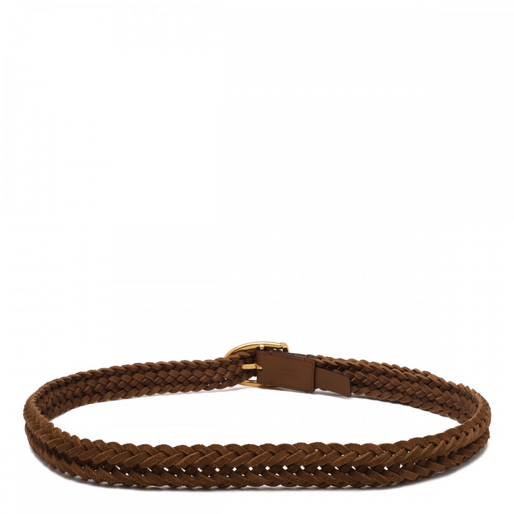 Woven suede belt