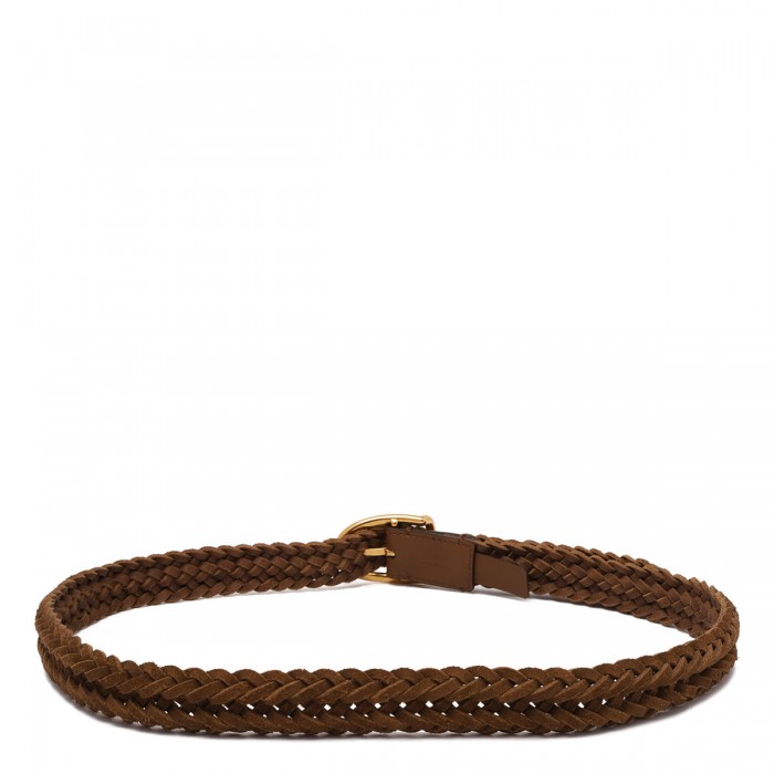 Woven suede belt