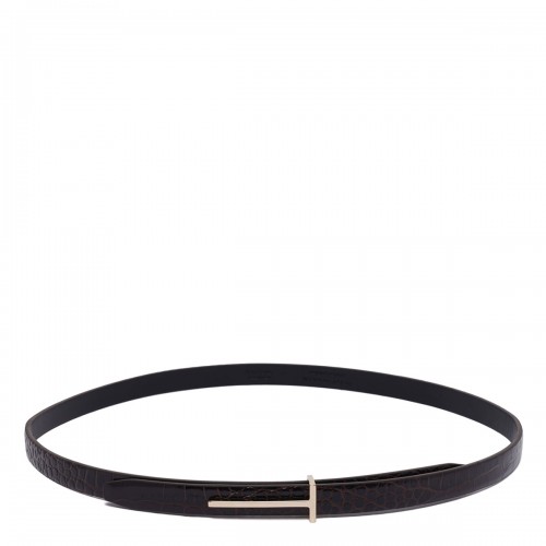 Croc embossed leather slim...