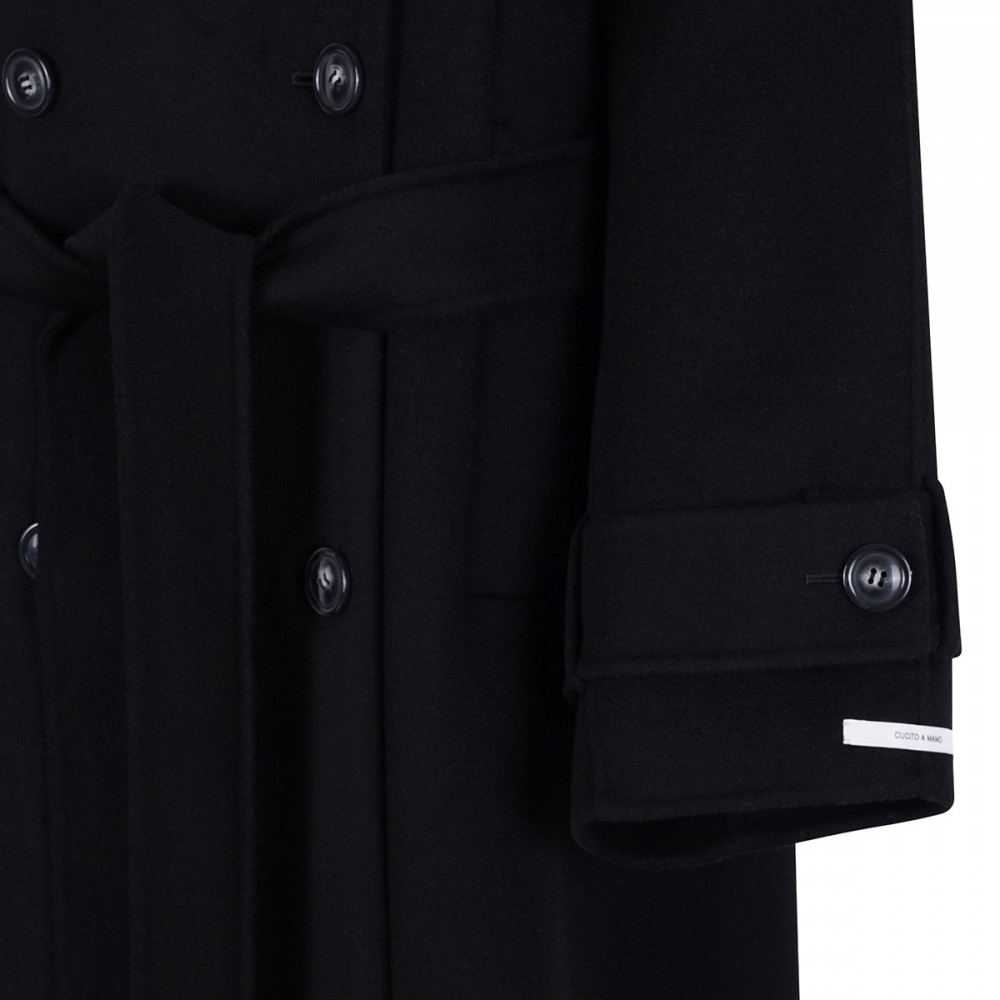 Double-faced pure wool trench coat