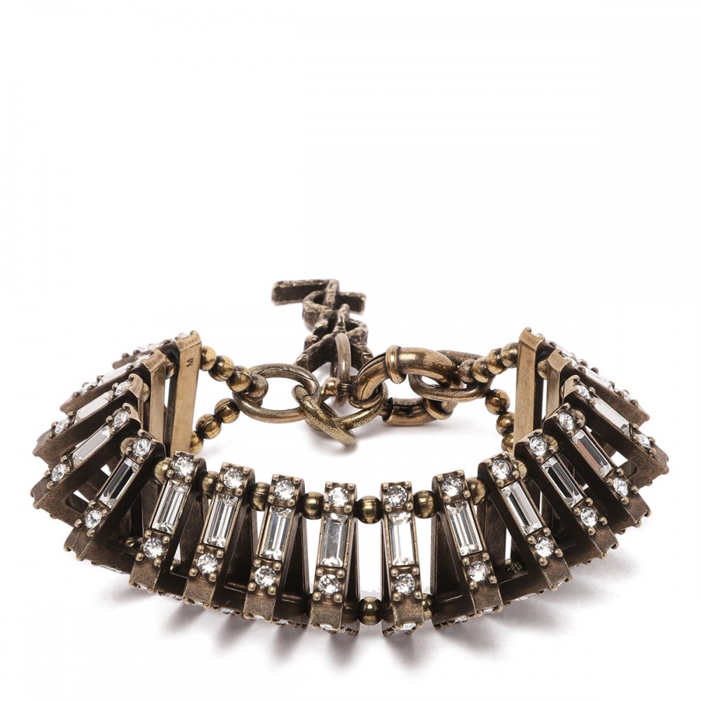 Crystal pyramid bracelet