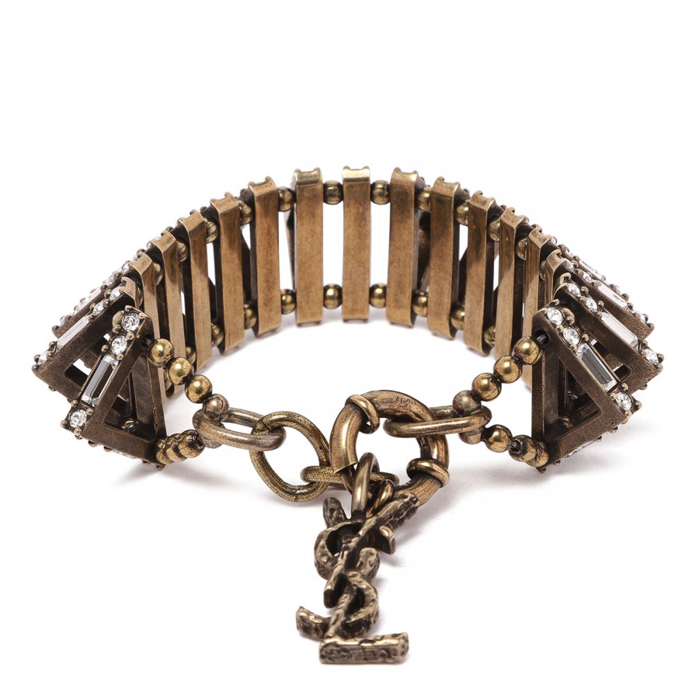 Crystal pyramid bracelet