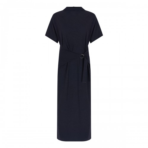 Wool jersey midi dress