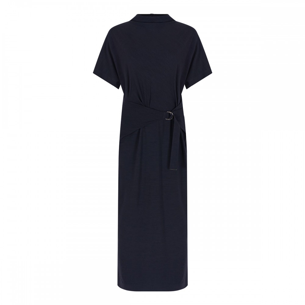Wool jersey midi dress