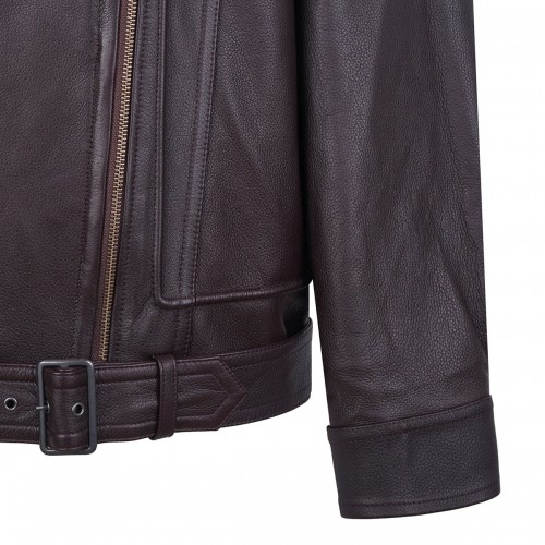 Leather oversized biker jacket 2