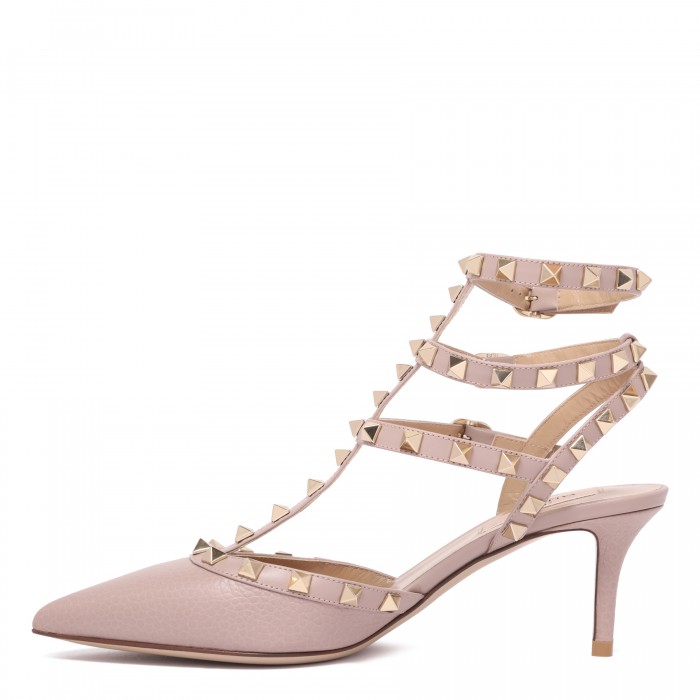 Rockstud ankle strap pumps
