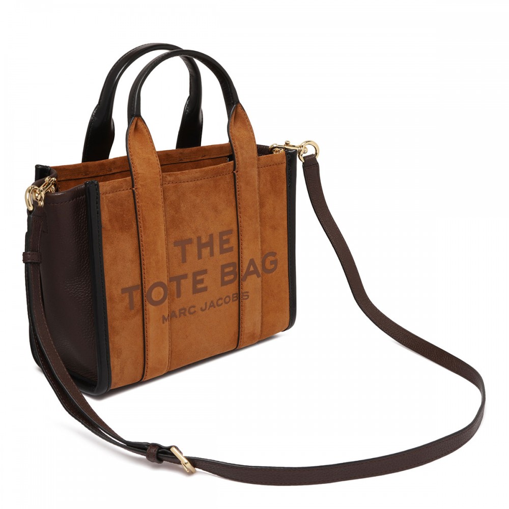 The suede small tote bag