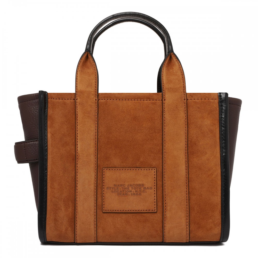 The suede small tote bag