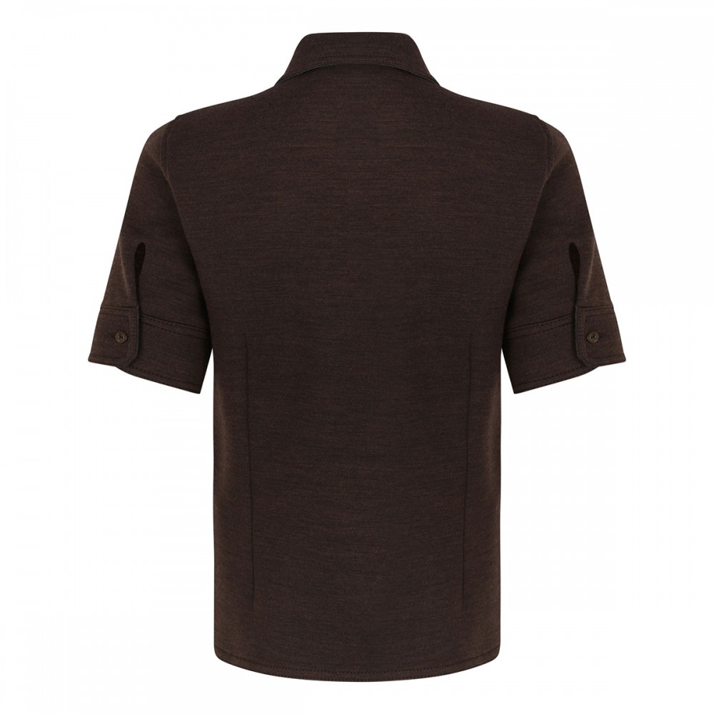 Wool cotton jersey shirt