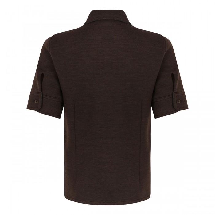 Wool cotton jersey shirt