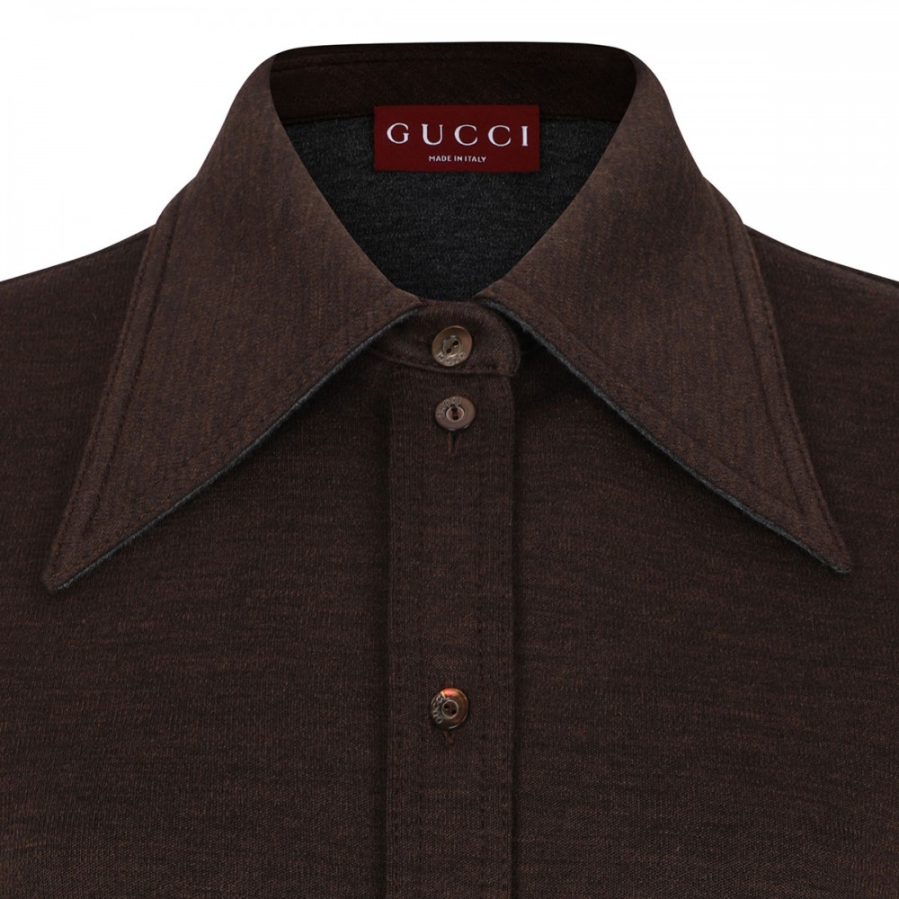 Wool cotton jersey shirt