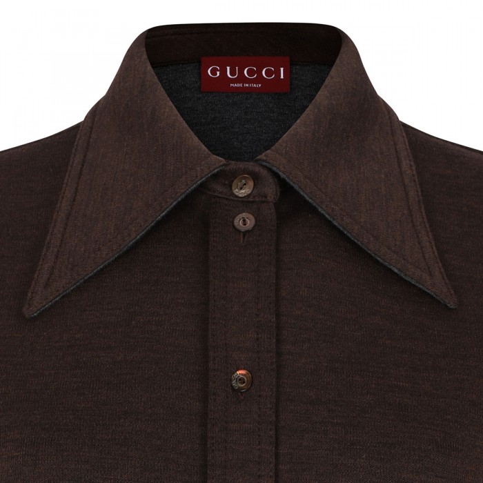 Wool cotton jersey shirt