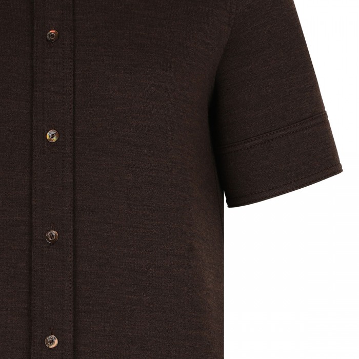 Wool cotton jersey shirt