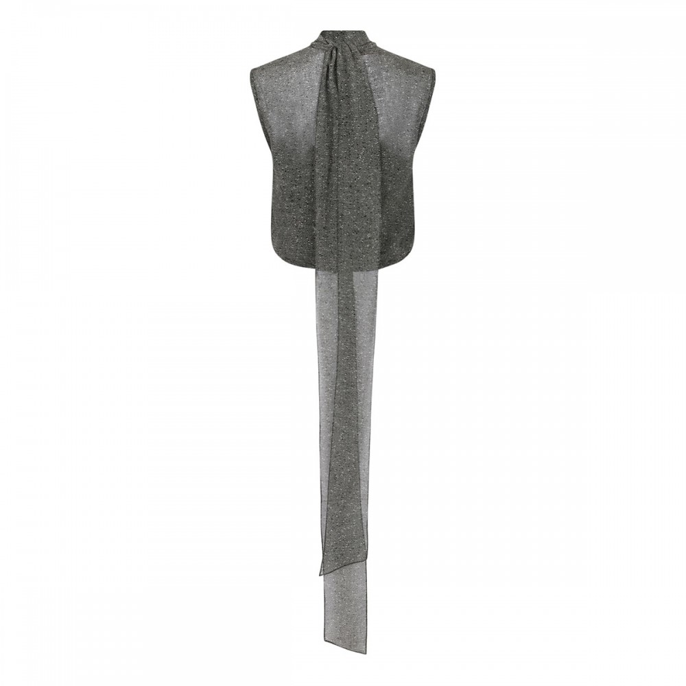 Sheer silk georgette top