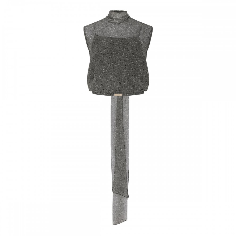 Sheer silk georgette top