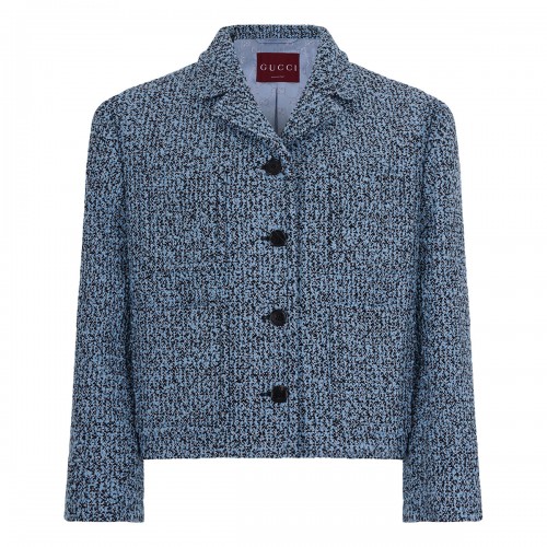 Wool cotton bouclé jacket