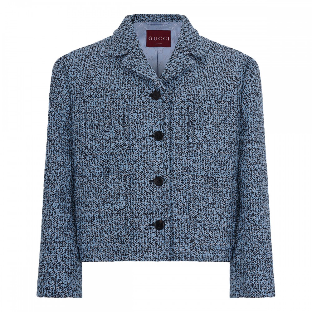 Wool cotton bouclé jacket
