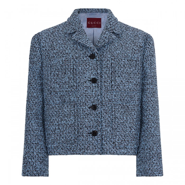 Wool cotton bouclé jacket