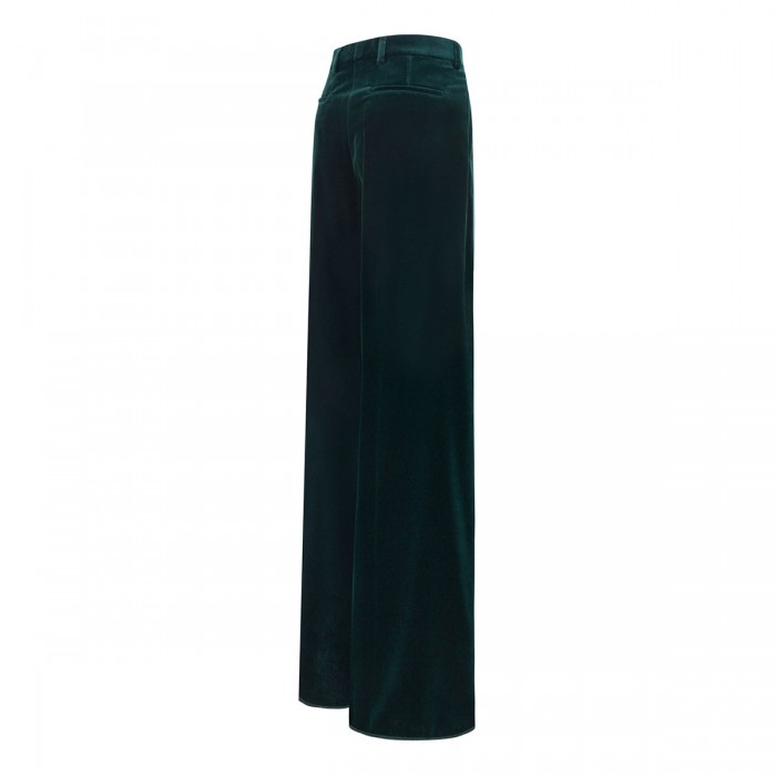 Dark green cotton velvet pants