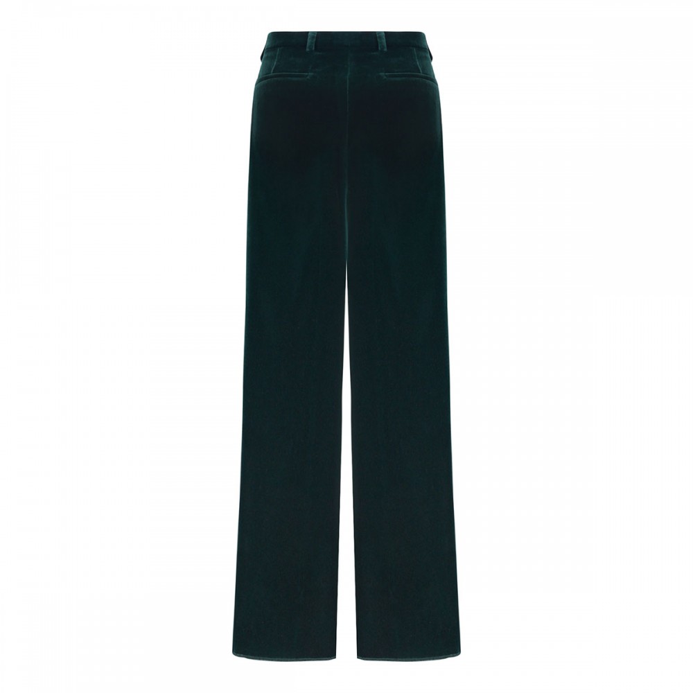 Dark green cotton velvet pants
