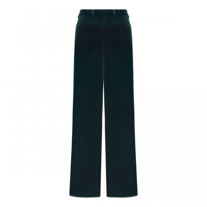 Dark green cotton velvet pants