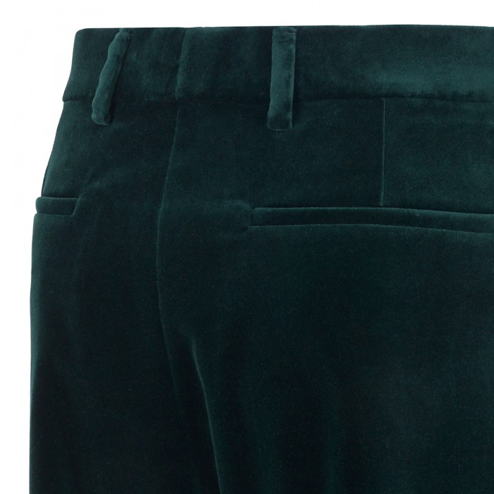 Dark green cotton velvet pants