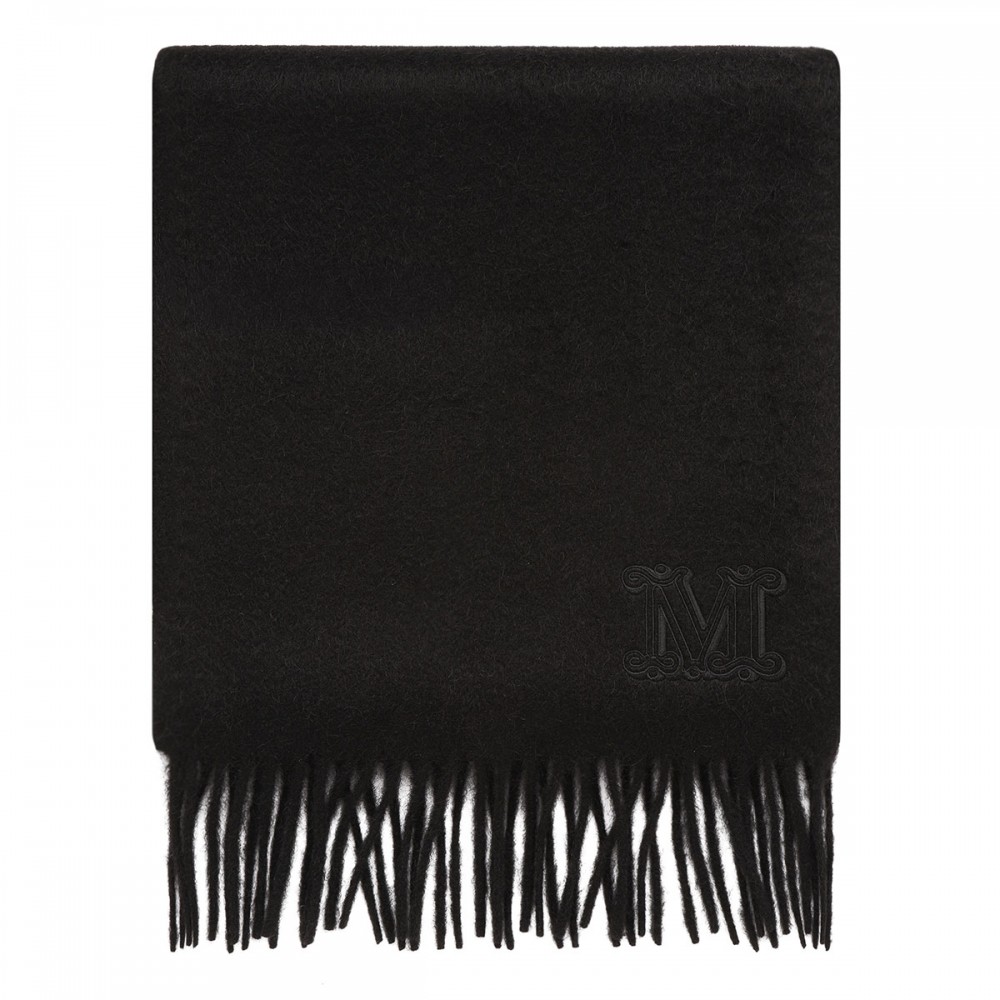 Monogram camel-wool stole