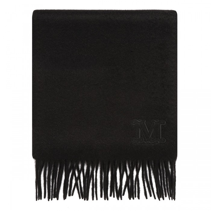 Monogram camel-wool stole