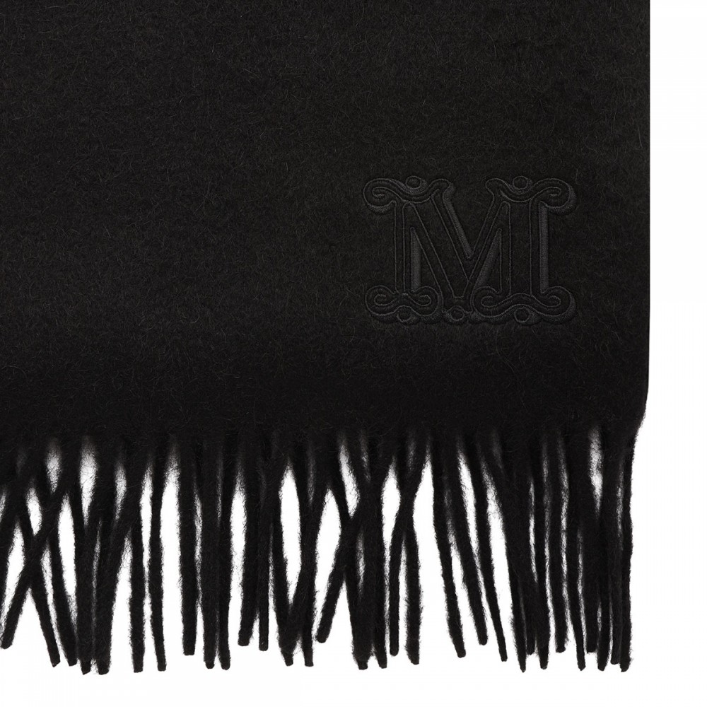 Monogram camel-wool stole