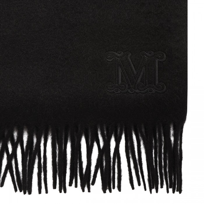 Monogram camel-wool stole