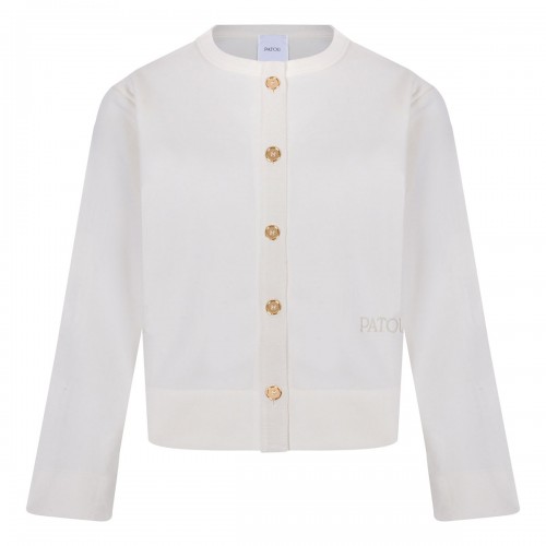 Cotton fleece cardigan