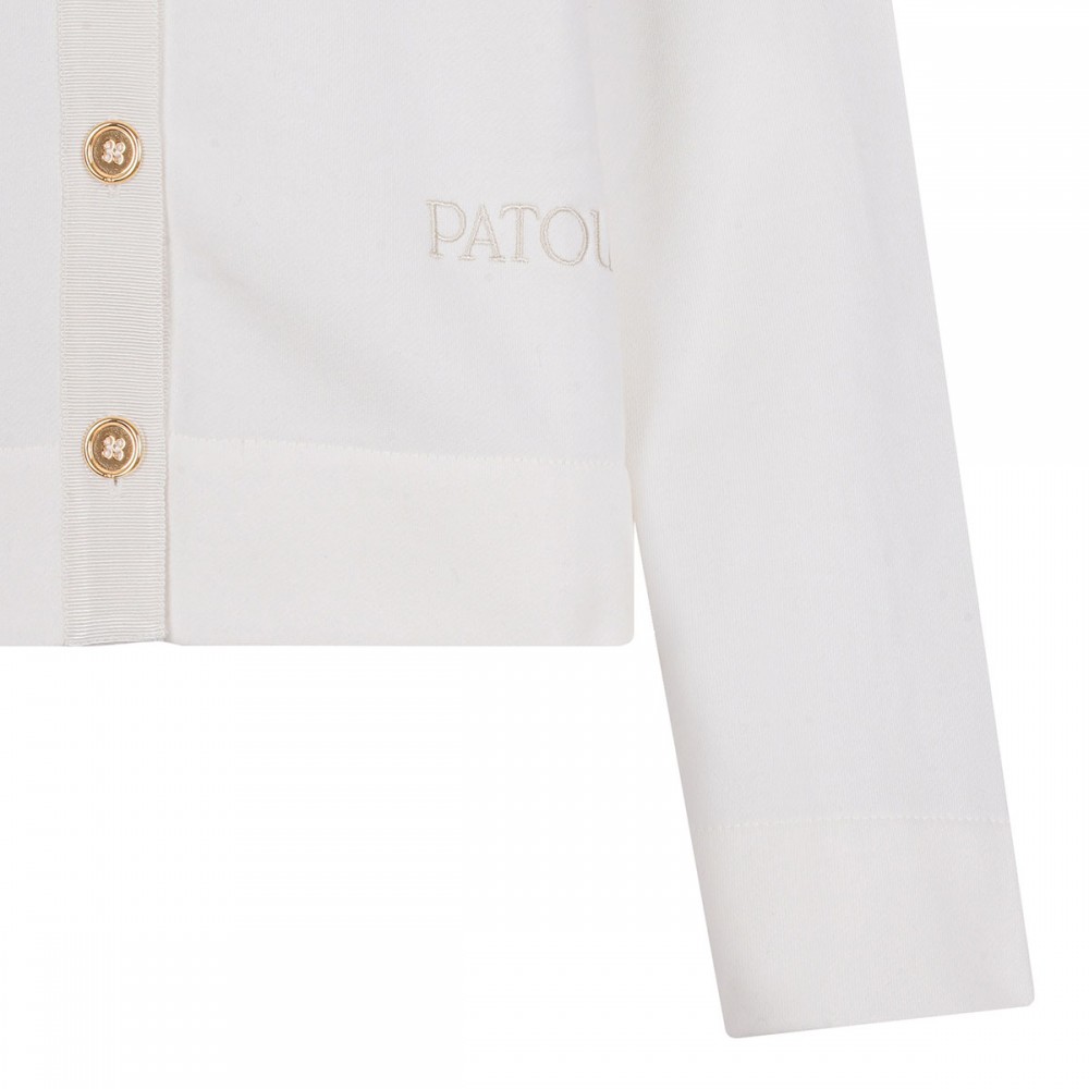 Cotton fleece cardigan