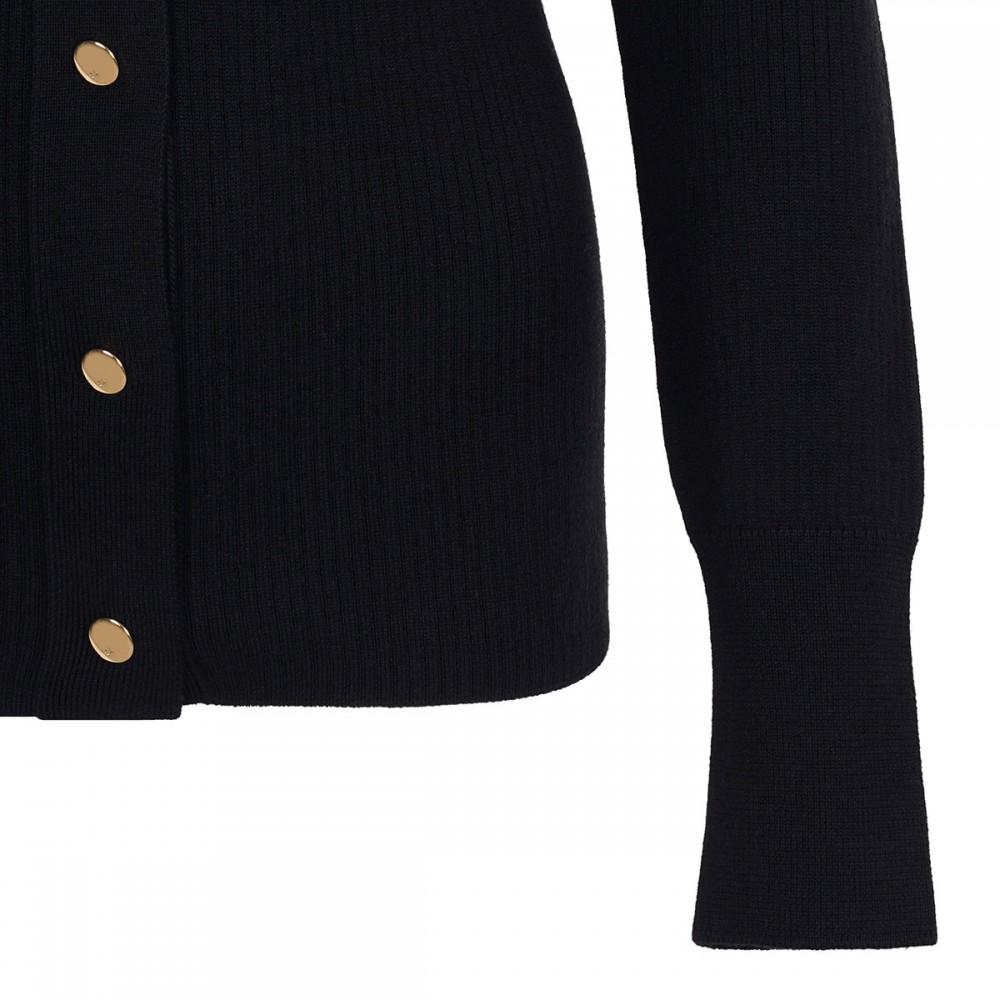 Ribbed knit wool shirt