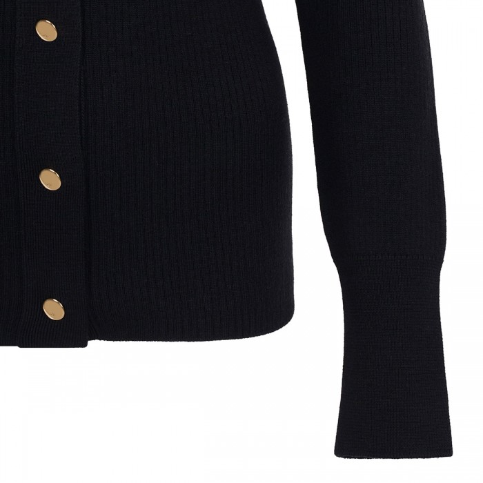 Ribbed knit wool shirt