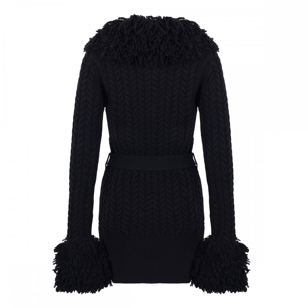 Fringed long cardigan