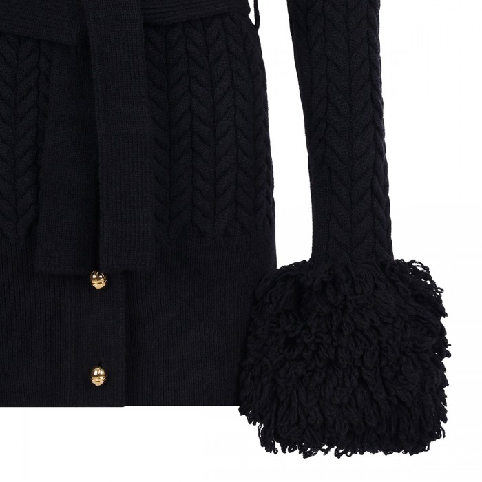 Fringed long cardigan
