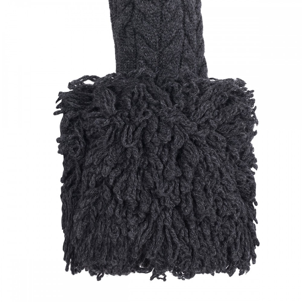 Fringed wool blend sweater
