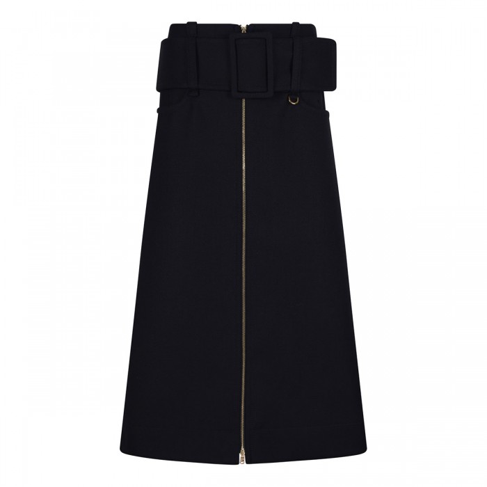 Belted midi skirt