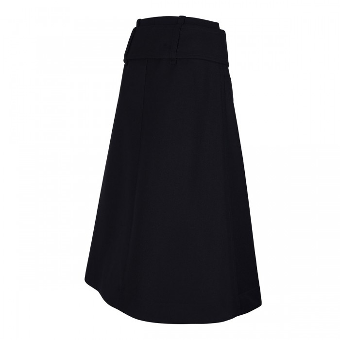 Belted midi skirt