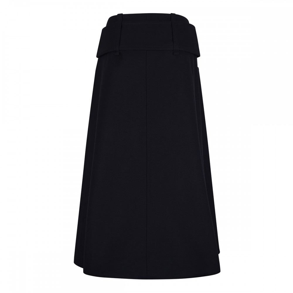 Belted midi skirt