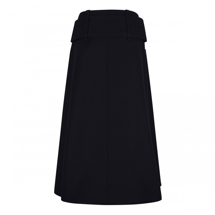 Belted midi skirt